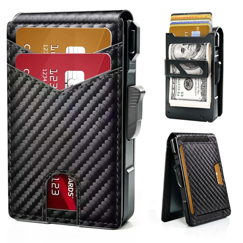 Money Clip Minimalist Rfid Blocking - Men's Minimalist RFID Blocking Wallet Magnetic