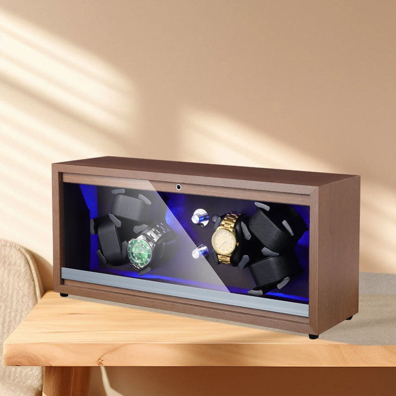 Watch Winder 4 Watches Automatic Silent - Wooden Watch Winders Silent Antimagnetic Automatic