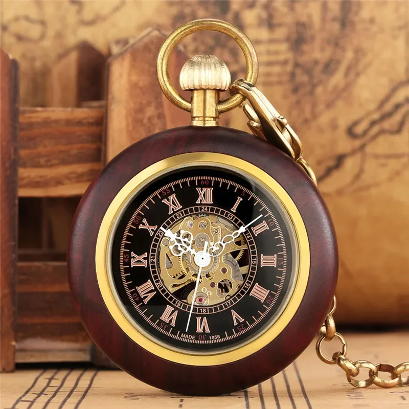 Pocket Watch Mechanical Skeleton Vintage - Vintage Skeleton Handwinding Mechanical Pocket Watch