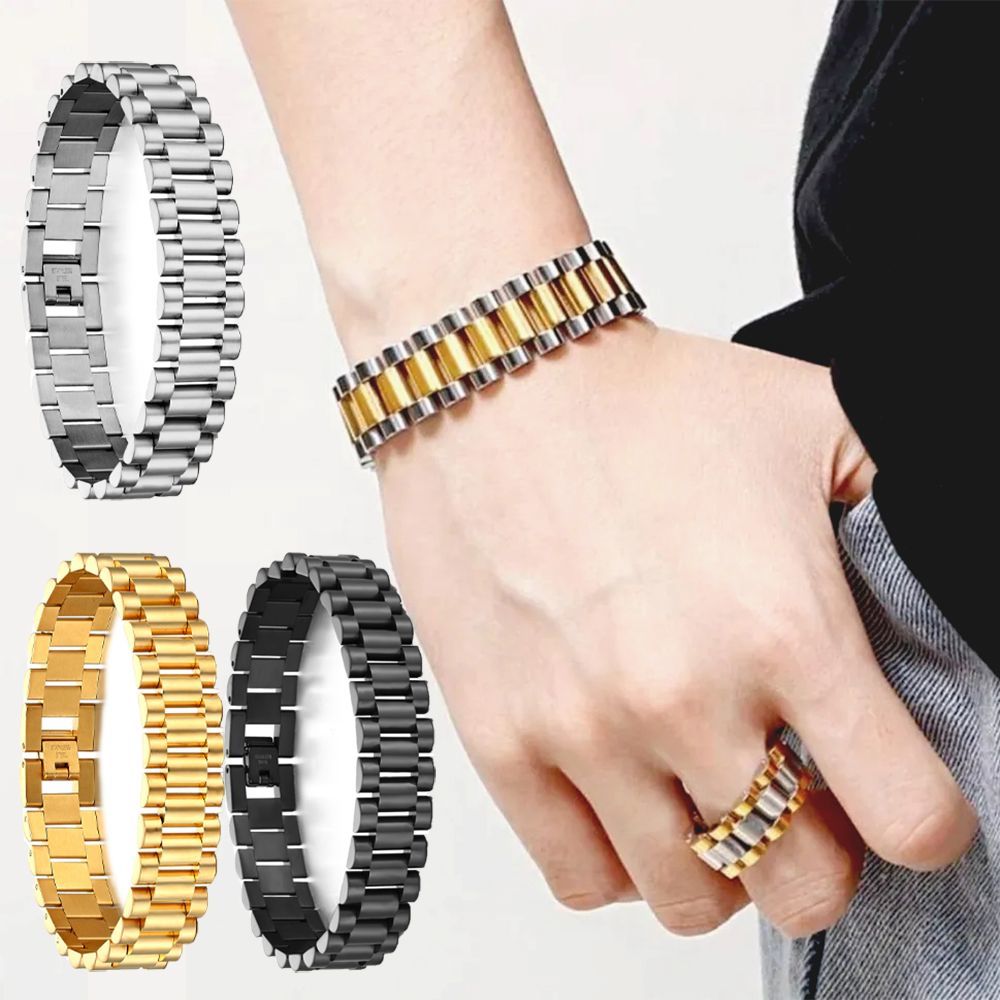 Cufflinks Men Stainless Steel Luxury - Men's Stainless Steel Bike Chain Bracelet