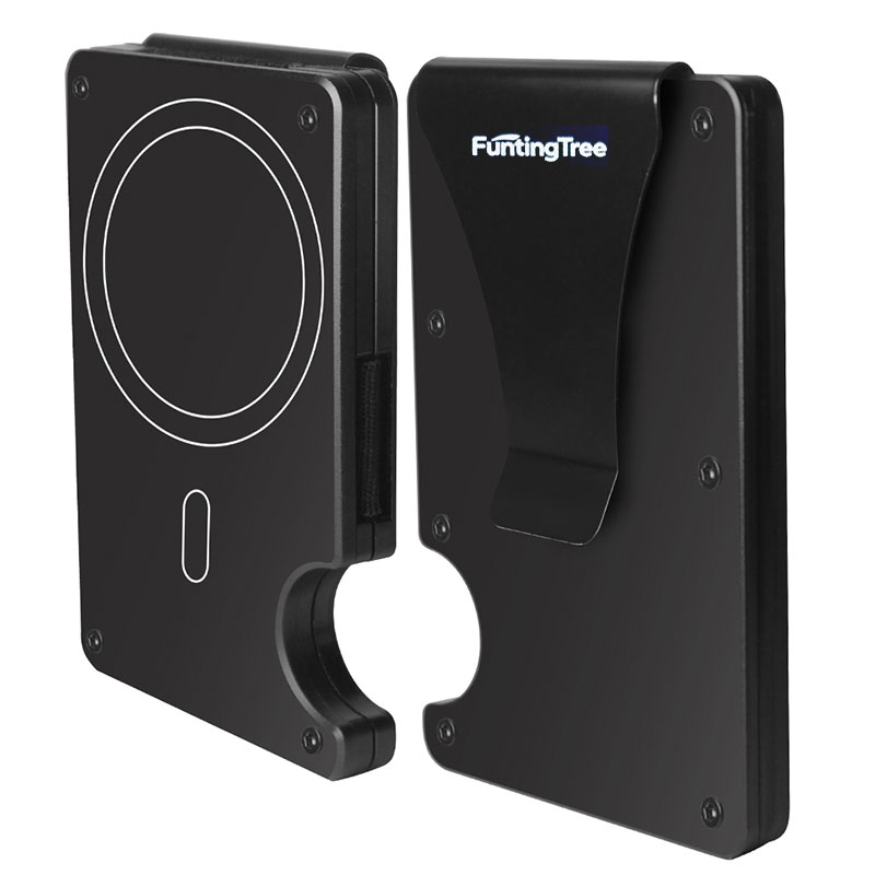 Money Clip Minimalist Rfid Blocking - Compatible with MagSafe Wallet, Slim Wallet