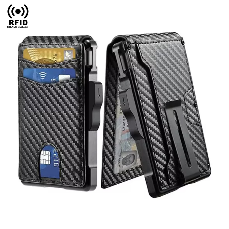 Money Clip Minimalist Rfid Blocking - Minimalist Wallet EDC Tactical Slim PU
