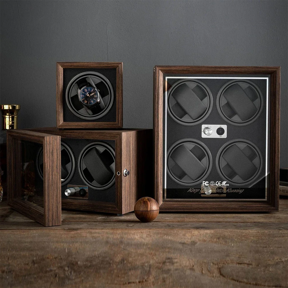 OEM RBYENOU 4 slot Silent Moto - Watch Winder 4 Watches Automatic Silent ulasan dan harga