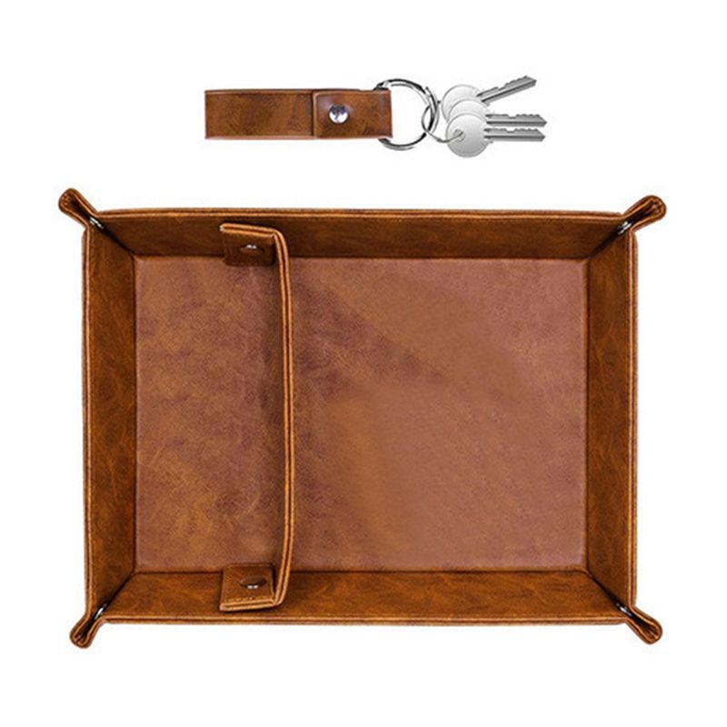 ABSJ-PU Leather Valet Tray For - Valet Tray Nightstand Organizer Leather ulasan dan harga