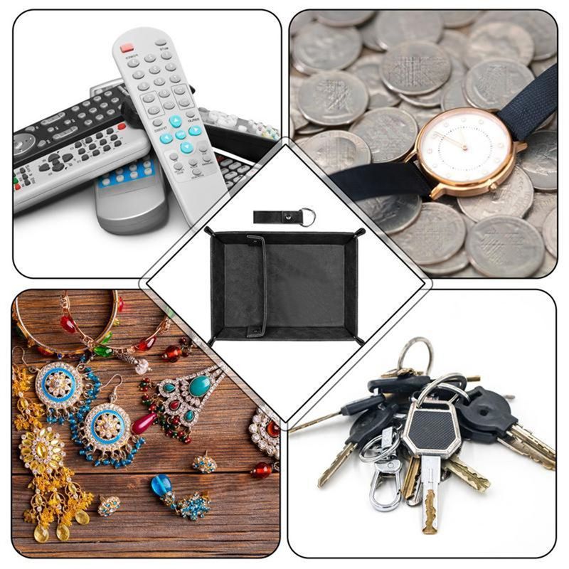 ABSJ-PU Leather Valet Tray For - Valet Tray Nightstand Organizer Leather ulasan dan harga