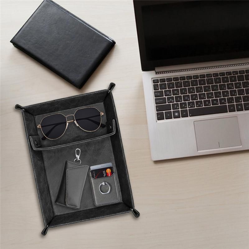 ABSJ-PU Leather Valet Tray For - Valet Tray Nightstand Organizer Leather ulasan dan harga