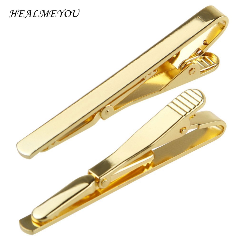 Men Metal Silver Gold Simple N - Tie Clip Bar Set Stainless Steel ulasan dan harga