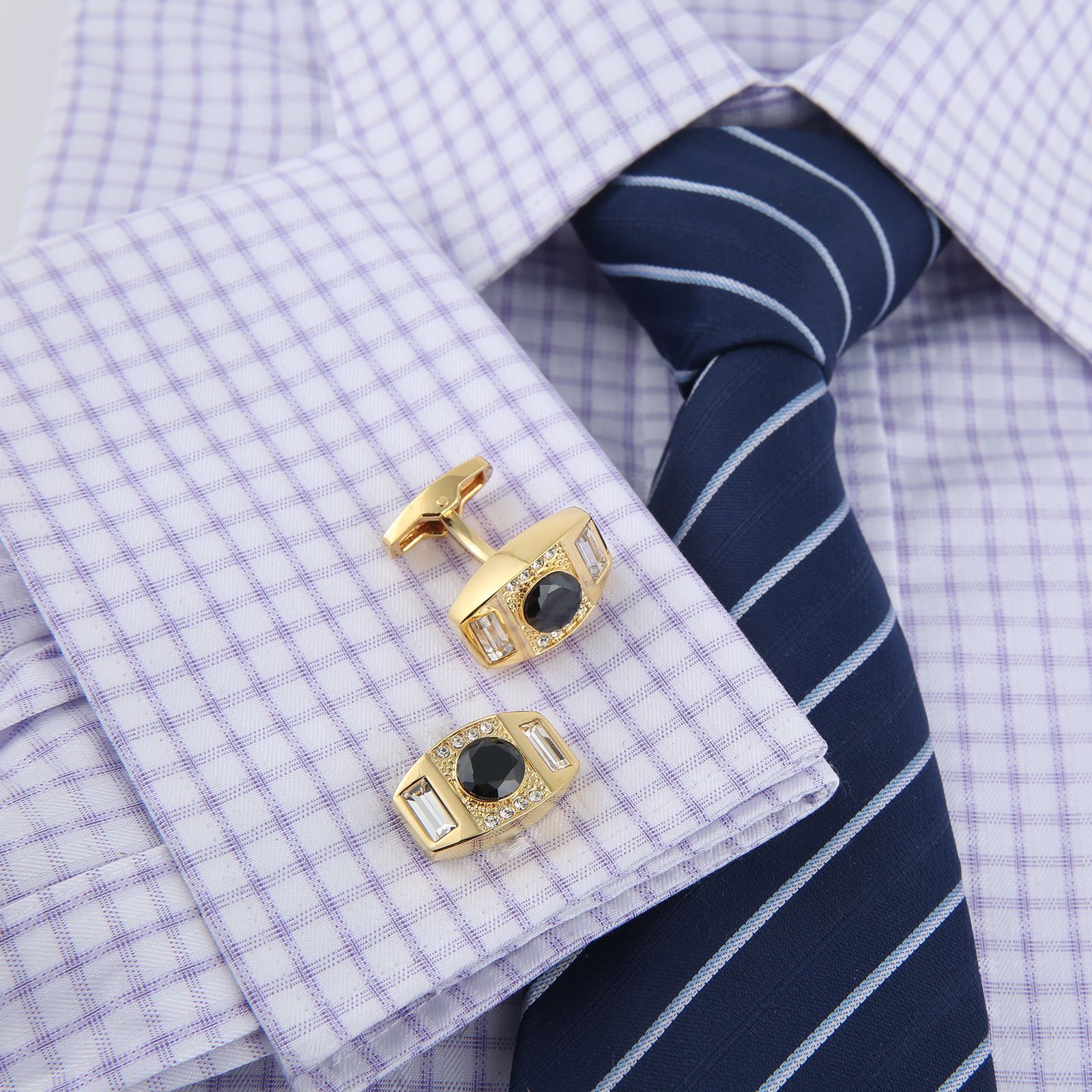 High Quality Cufflinks Necktie - Tie Clip Bar Set Stainless Steel ulasan dan harga