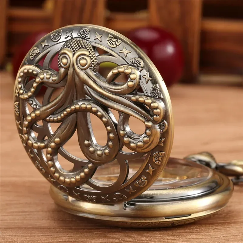 Vintage Octopus Design Men Wom - Pocket Watch Mechanical Skeleton Vintage ulasan dan harga