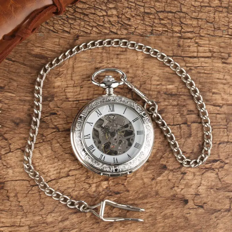 Vintage Hand Winding Mechanica - Pocket Watch Mechanical Skeleton Vintage ulasan dan harga
