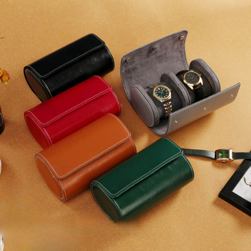 Watch Roll Storage Box Mechani - Watch Travel Roll Case 3 Slots Leather ulasan dan harga