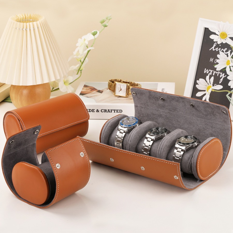 Watch Roll Storage Box Mechani - Watch Travel Roll Case 3 Slots Leather ulasan dan harga