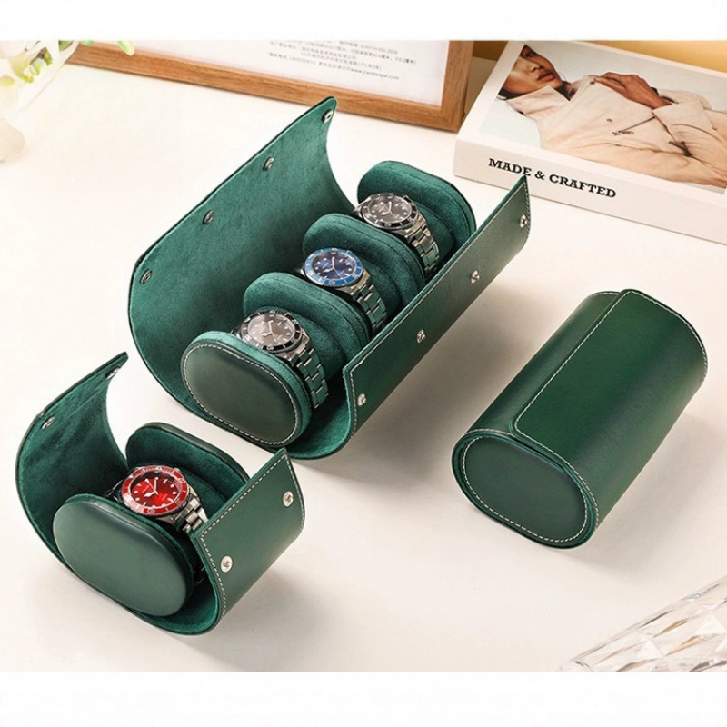 Watch Roll Storage Box Mechani - Watch Travel Roll Case 3 Slots Leather ulasan dan harga