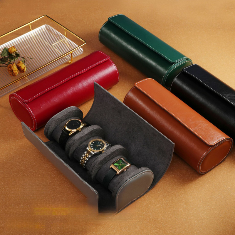 Watch Roll Storage Box Mechani - Watch Travel Roll Case 3 Slots Leather ulasan dan harga