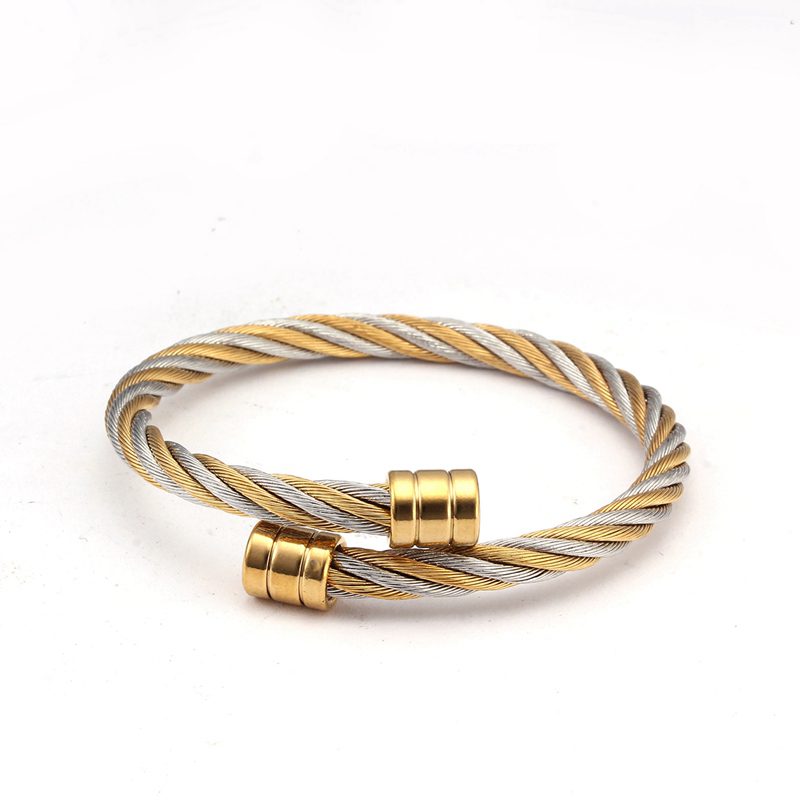 Luxury Stainless Steel Braided - Cufflinks Men Stainless Steel Luxury ulasan dan harga