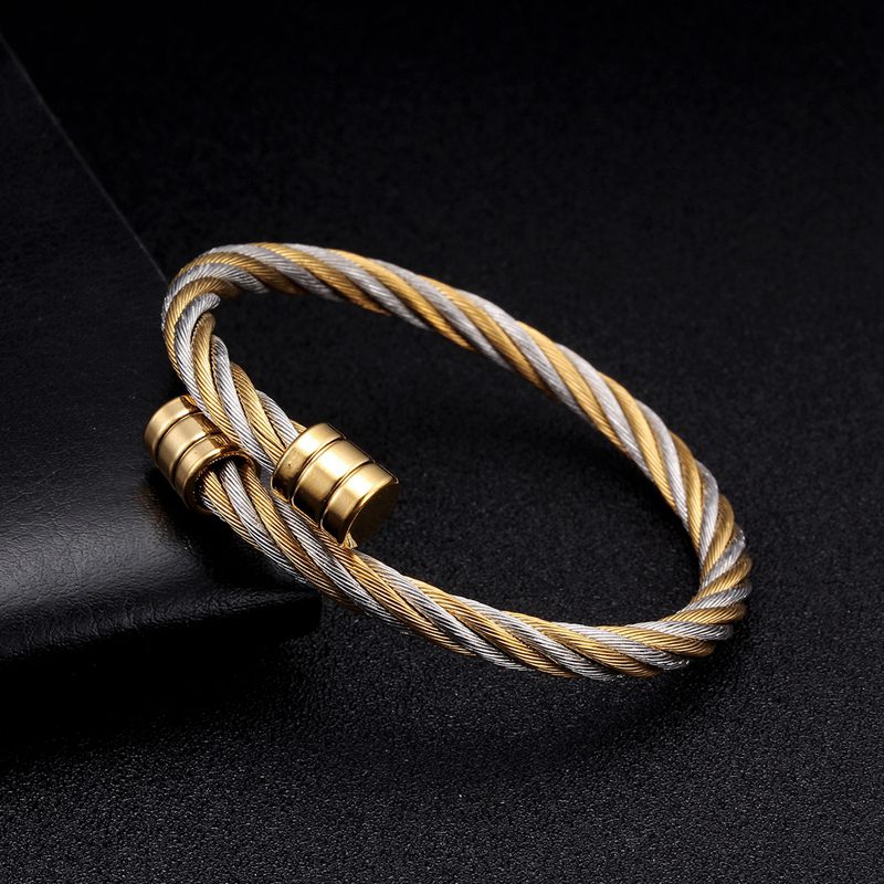 Luxury Stainless Steel Braided - Cufflinks Men Stainless Steel Luxury ulasan dan harga