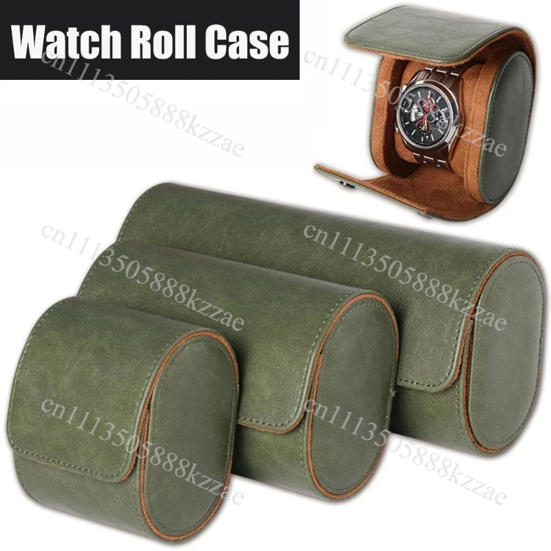 For Men Women Leather Watch Ro - Watch Travel Roll Case 3 Slots Leather ulasan dan harga