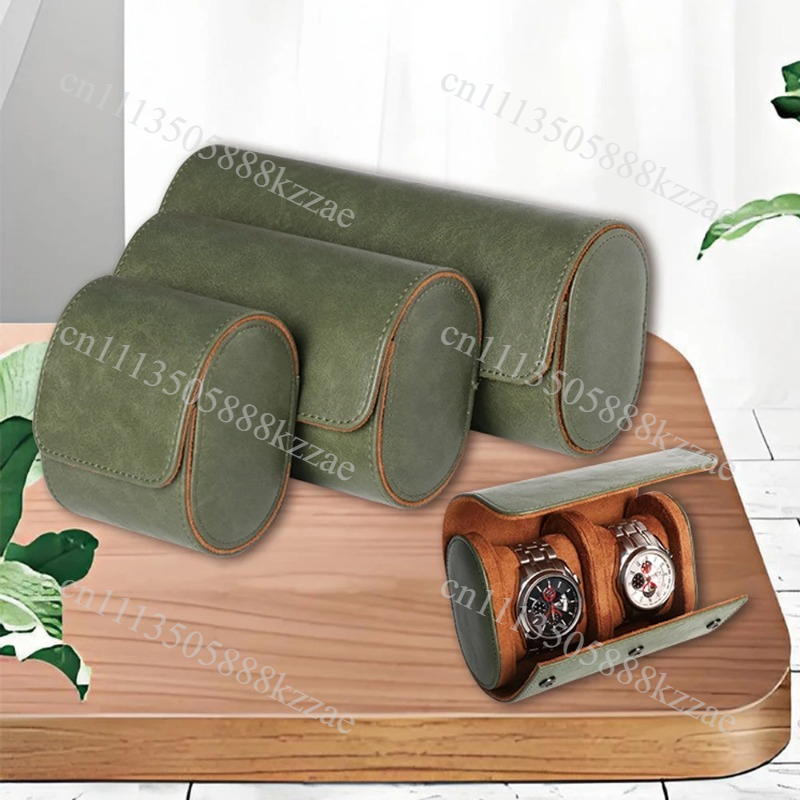 For Men Women Leather Watch Ro - Watch Travel Roll Case 3 Slots Leather ulasan dan harga