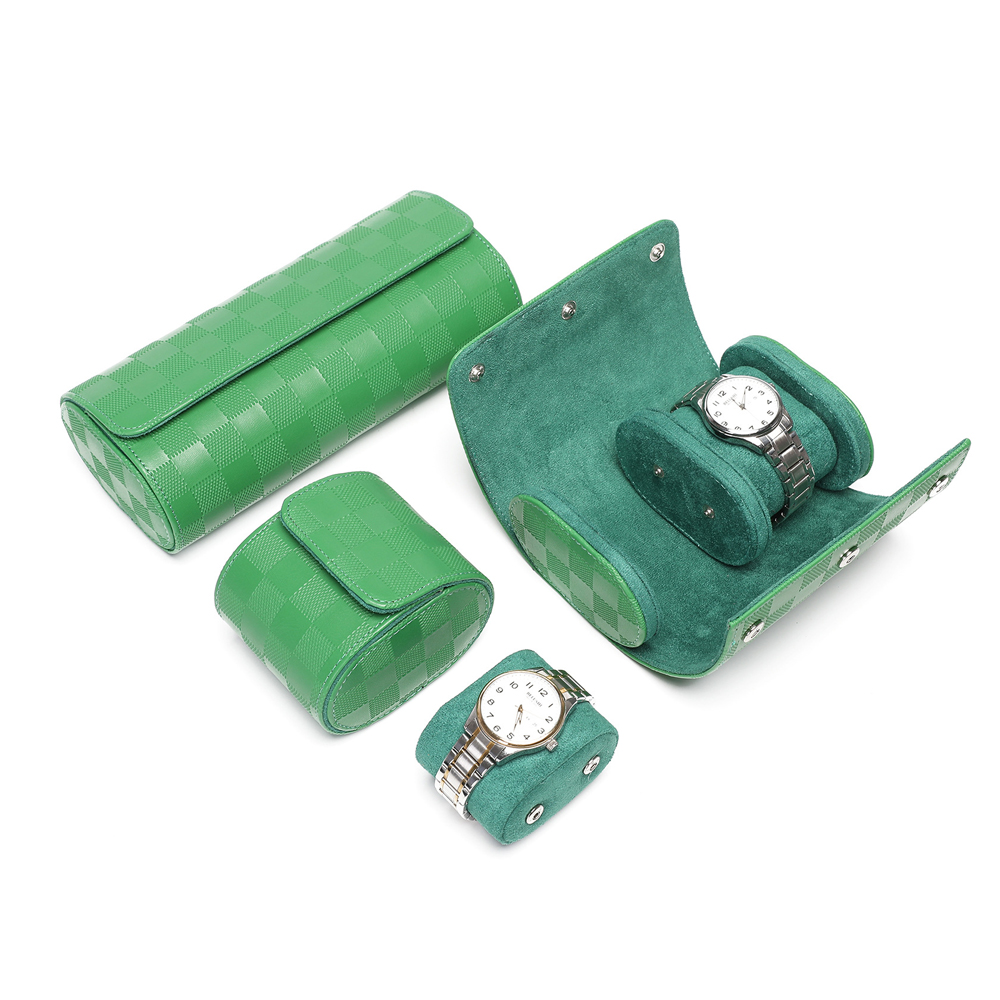 Luxury Leather Watch Roll Gift - Watch Travel Roll Case 3 Slots Leather ulasan dan harga
