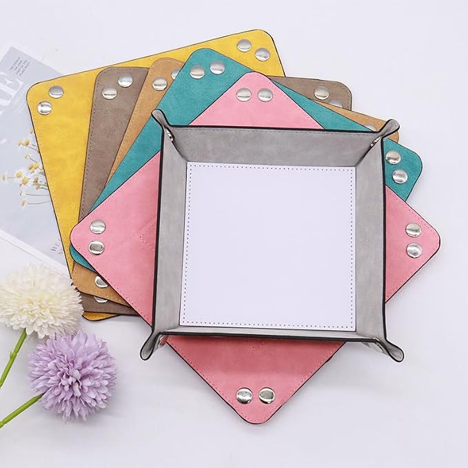 10 Pack Sublimation Blanks Val - Valet Tray Nightstand Organizer Leather ulasan dan harga