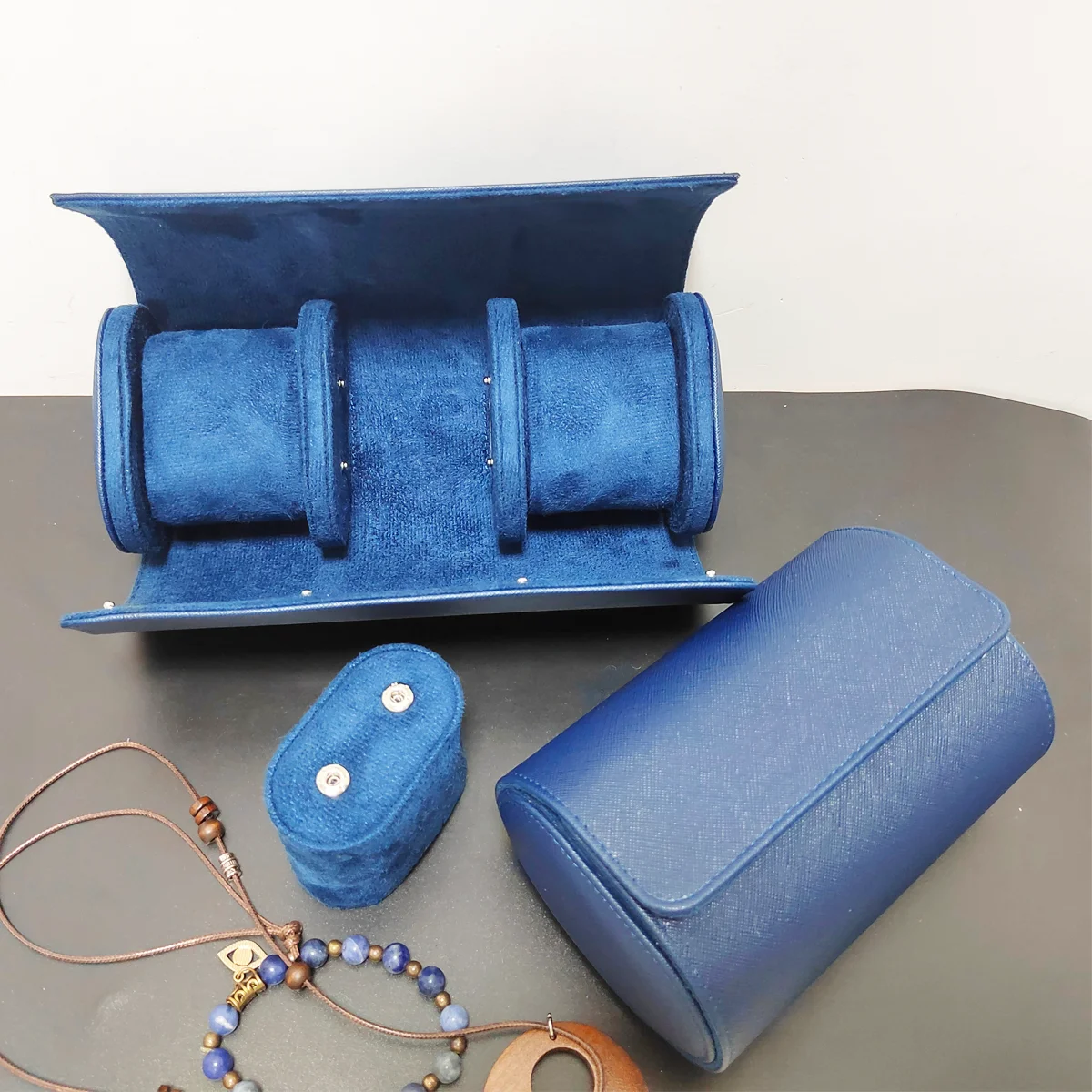 1/2/3 Slots Watch Roll Travel  - Watch Travel Roll Case 3 Slots Leather ulasan dan harga