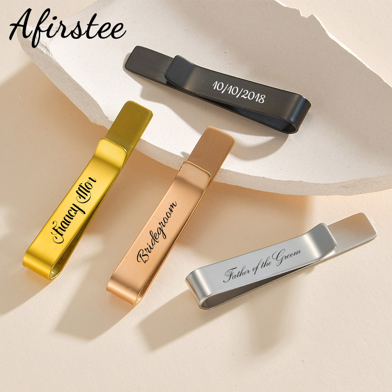 Afirstee Stainless Steel Engra - Tie Clip Bar Set Stainless Steel ulasan dan harga