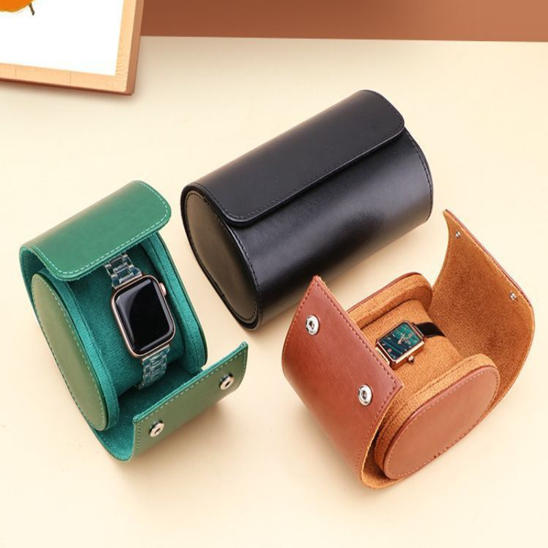 New High-End Luxury Embers Lea - Watch Travel Roll Case 3 Slots Leather ulasan dan harga