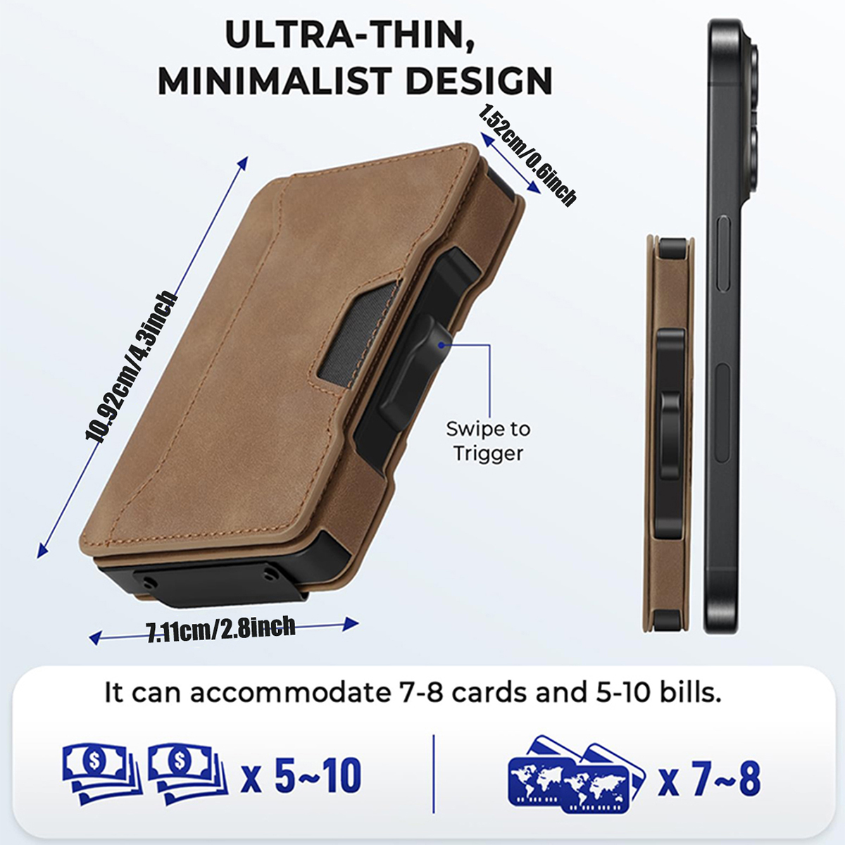 Minimalist Slim Men's Wallet w - Money Clip Minimalist Rfid Blocking ulasan dan harga
