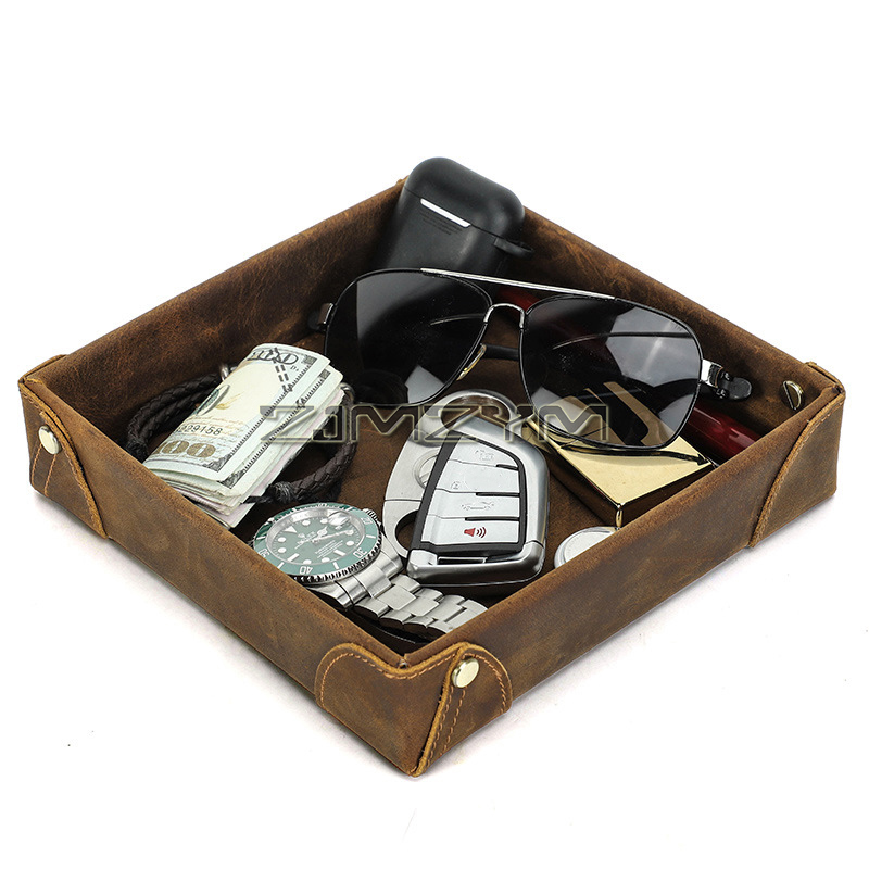 Valet Tray Desk Organizer, Lea - Valet Tray Nightstand Organizer Leather ulasan dan harga