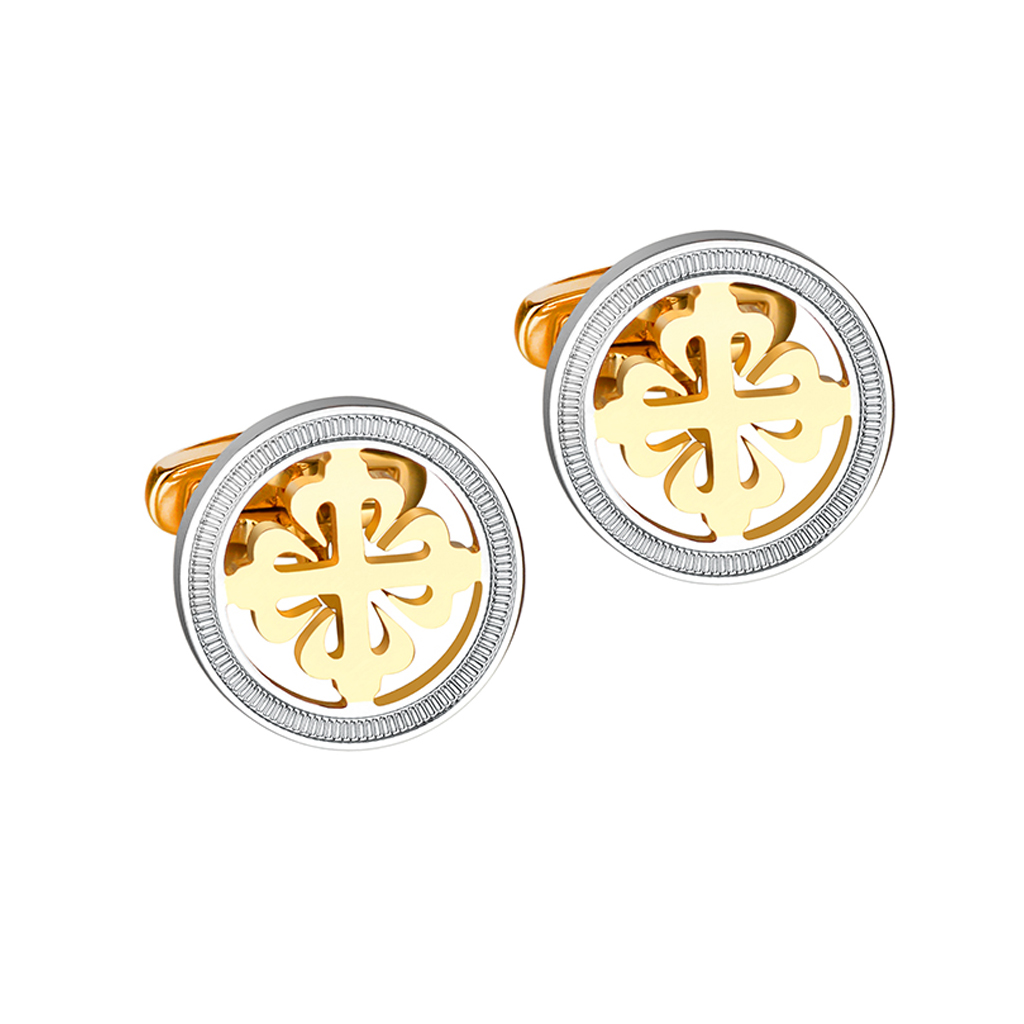 SAVOYSHI Luxury Hollow Iris Fl - Cufflinks Men Stainless Steel Luxury ulasan dan harga