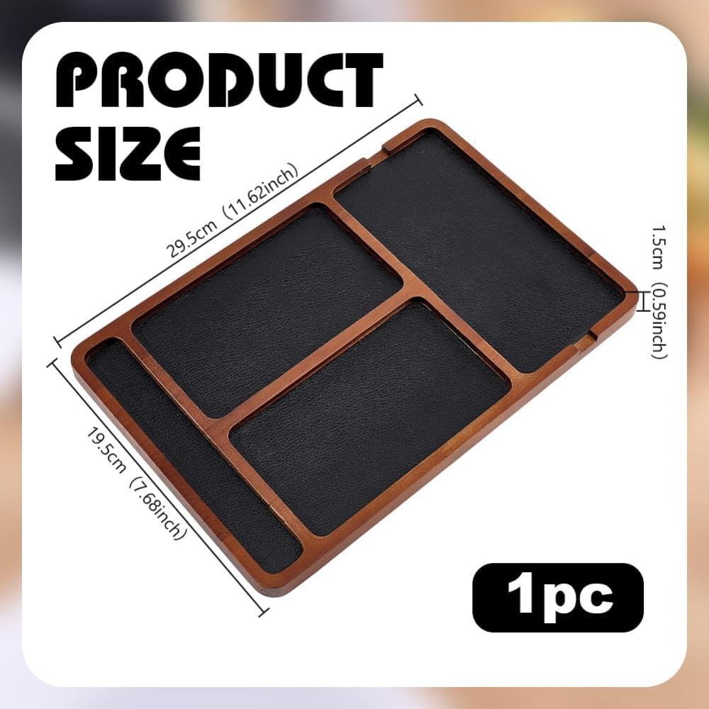 Wooden Valet Tray Nightstand O - Valet Tray Nightstand Organizer Leather ulasan dan harga