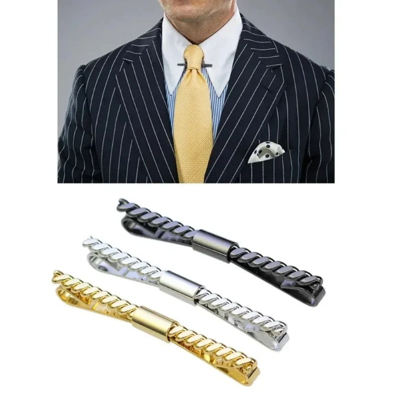 British style metal mesh tie c - Cufflinks Men Stainless Steel Luxury ulasan dan harga
