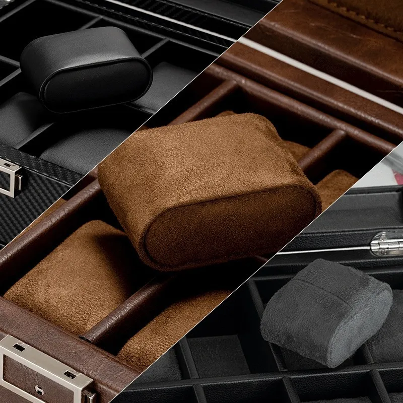 for New Watch Winder Box Mecha - Watch Display Storage Box Carbon Fiber ulasan dan harga