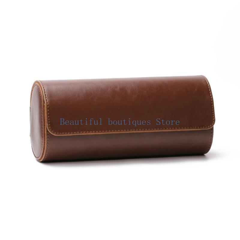 U4LF 3 Slots Watch Roll Travel - Watch Travel Roll Case 3 Slots Leather ulasan dan harga