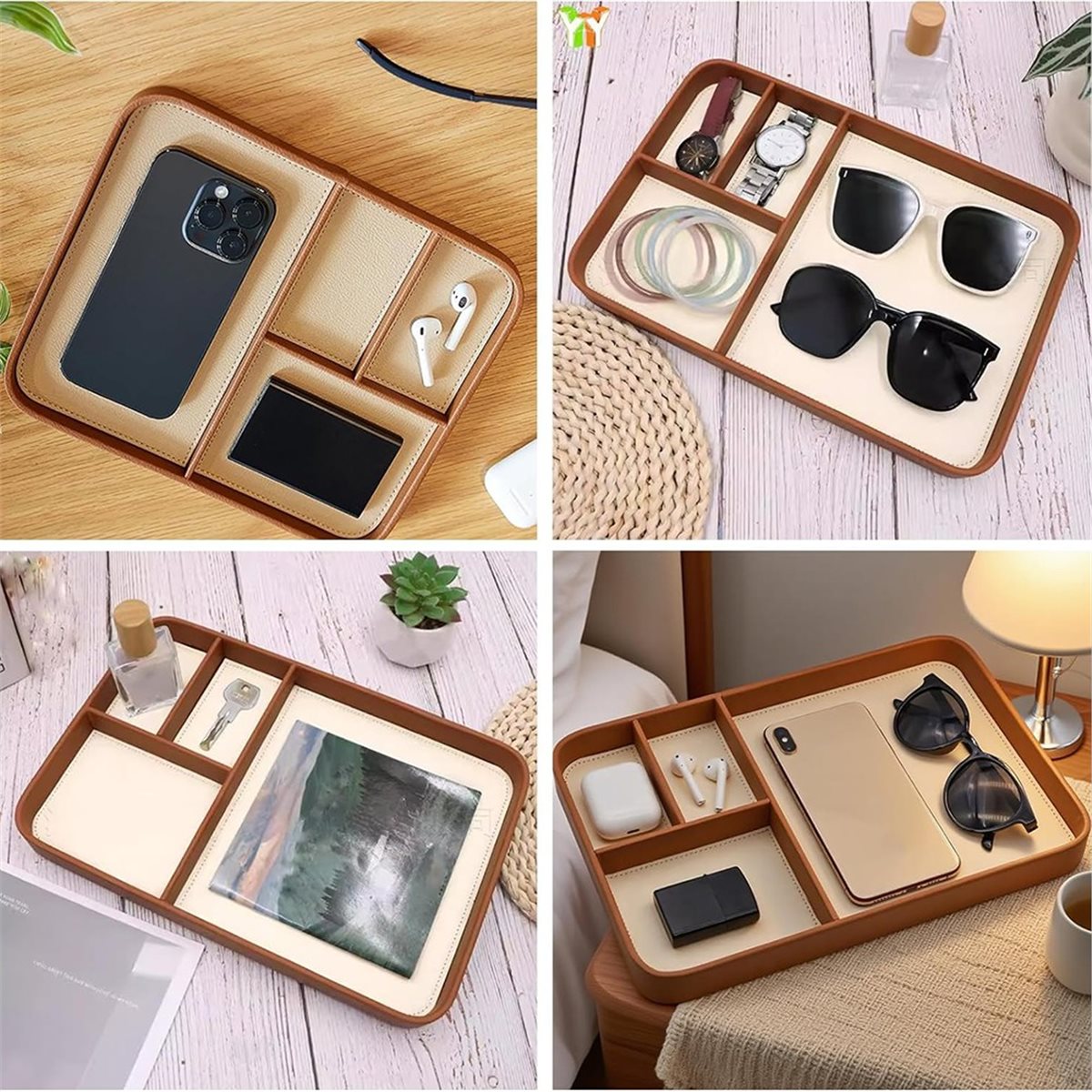 High Quality Men'S Vegan Leath - Valet Tray Nightstand Organizer Leather ulasan dan harga