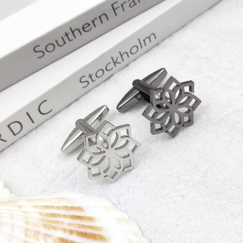 Luxury Cufflinks for Men Lotus - Cufflinks Men Stainless Steel Luxury ulasan dan harga