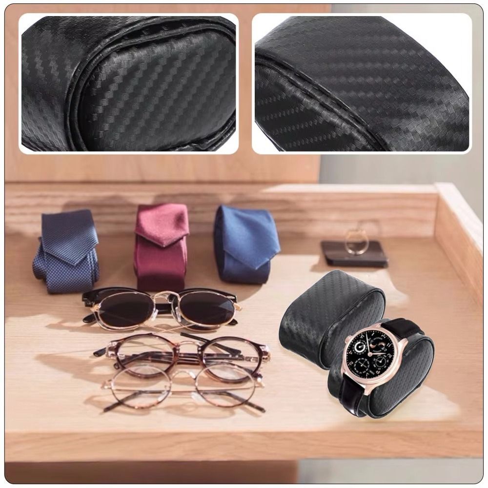 Carbon Fiber Texture Watch Dis - Watch Display Storage Box Carbon Fiber ulasan dan harga