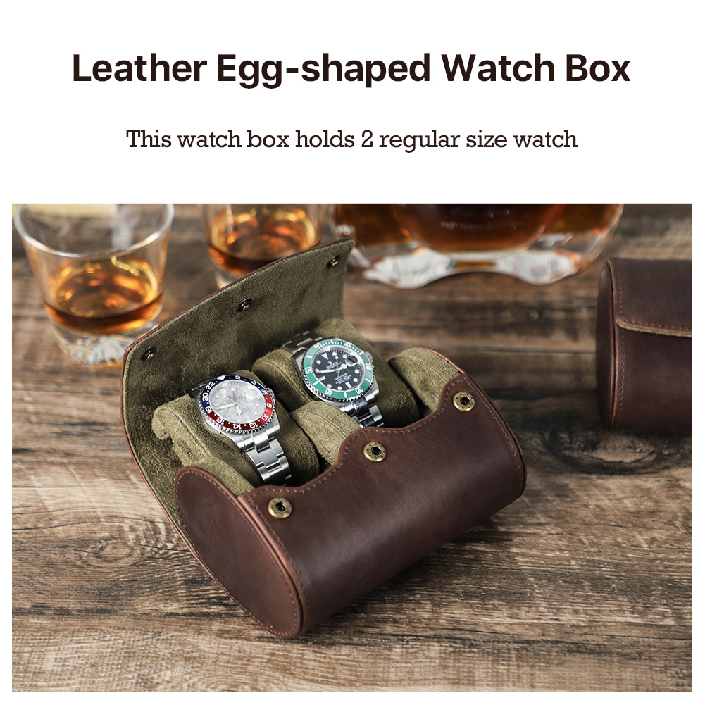 Vintage Genuine Leather Watch  - Watch Travel Roll Case 3 Slots Leather ulasan dan harga