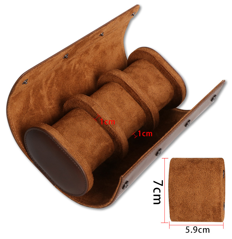 Watch Roll Travel Case 1 2 3 S - Watch Travel Roll Case 3 Slots Leather ulasan dan harga