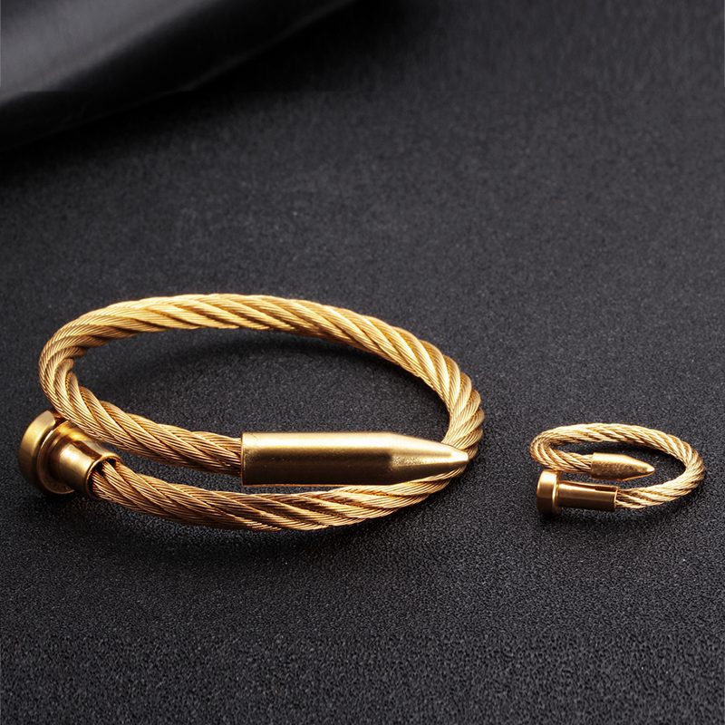 Luxury Braided Open Cuff Men W - Cufflinks Men Stainless Steel Luxury ulasan dan harga