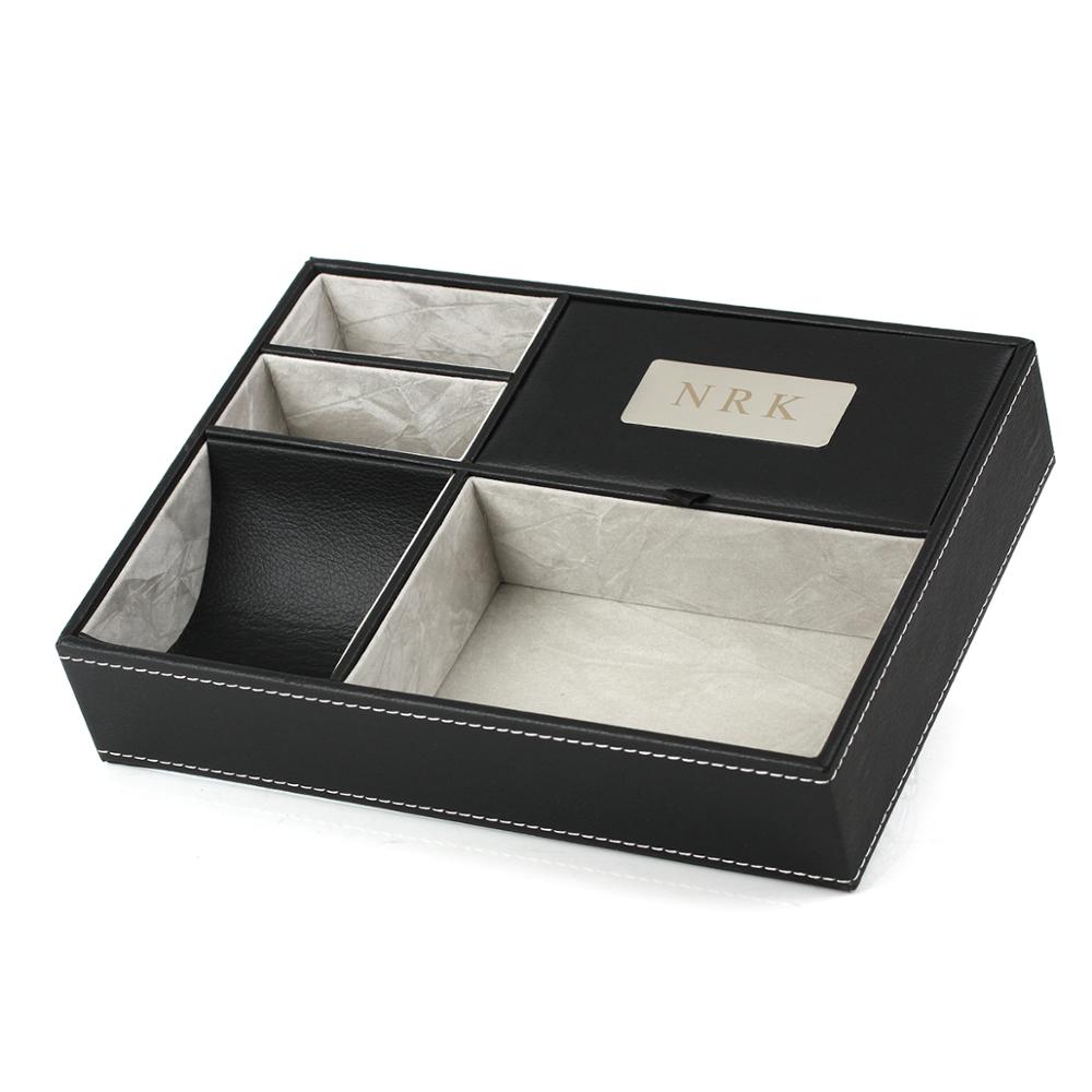 Personalized Faux Leather Vale - Valet Tray Nightstand Organizer Leather ulasan dan harga