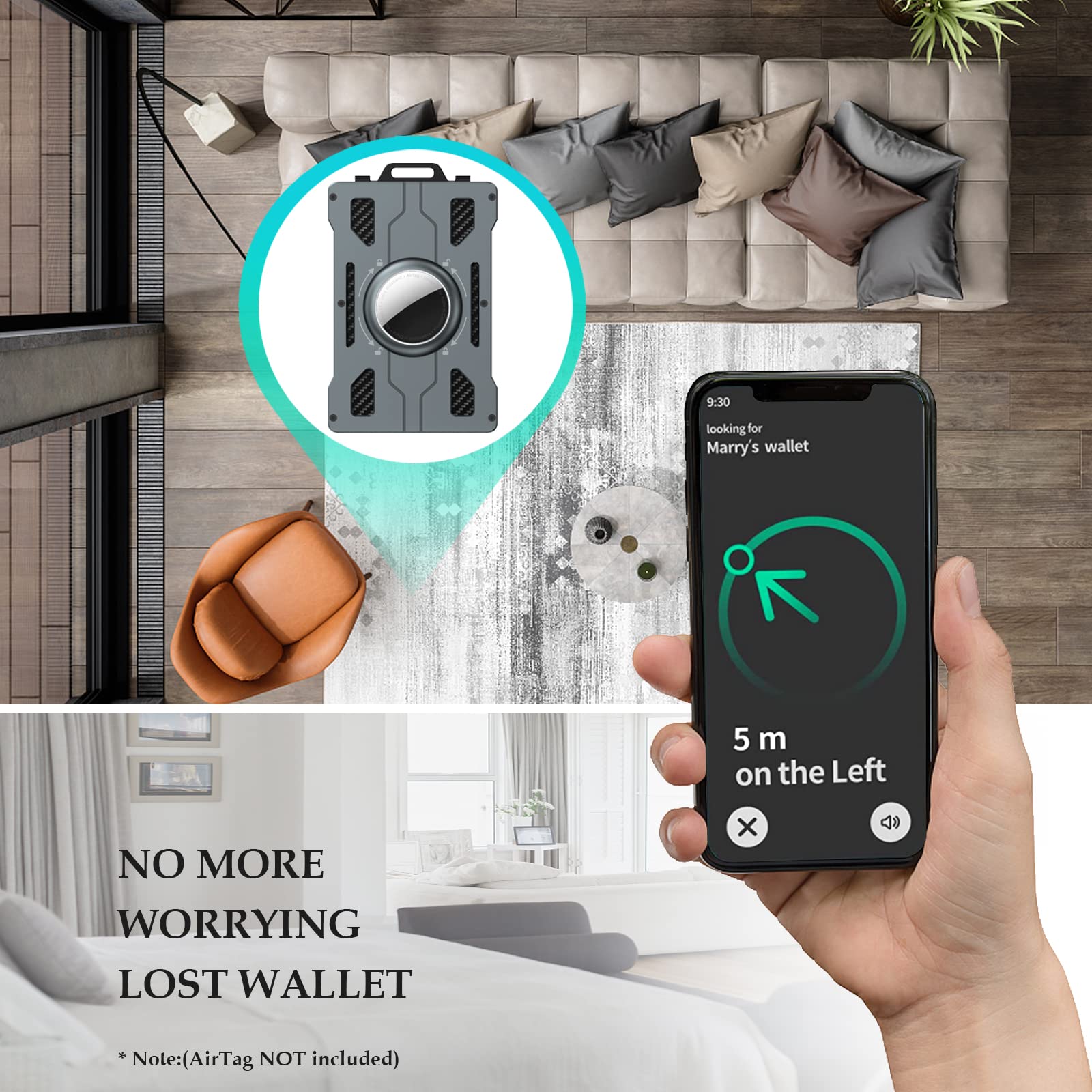 Air Tag Wallet for Men, Minima - Money Clip Minimalist Rfid Blocking ulasan dan harga