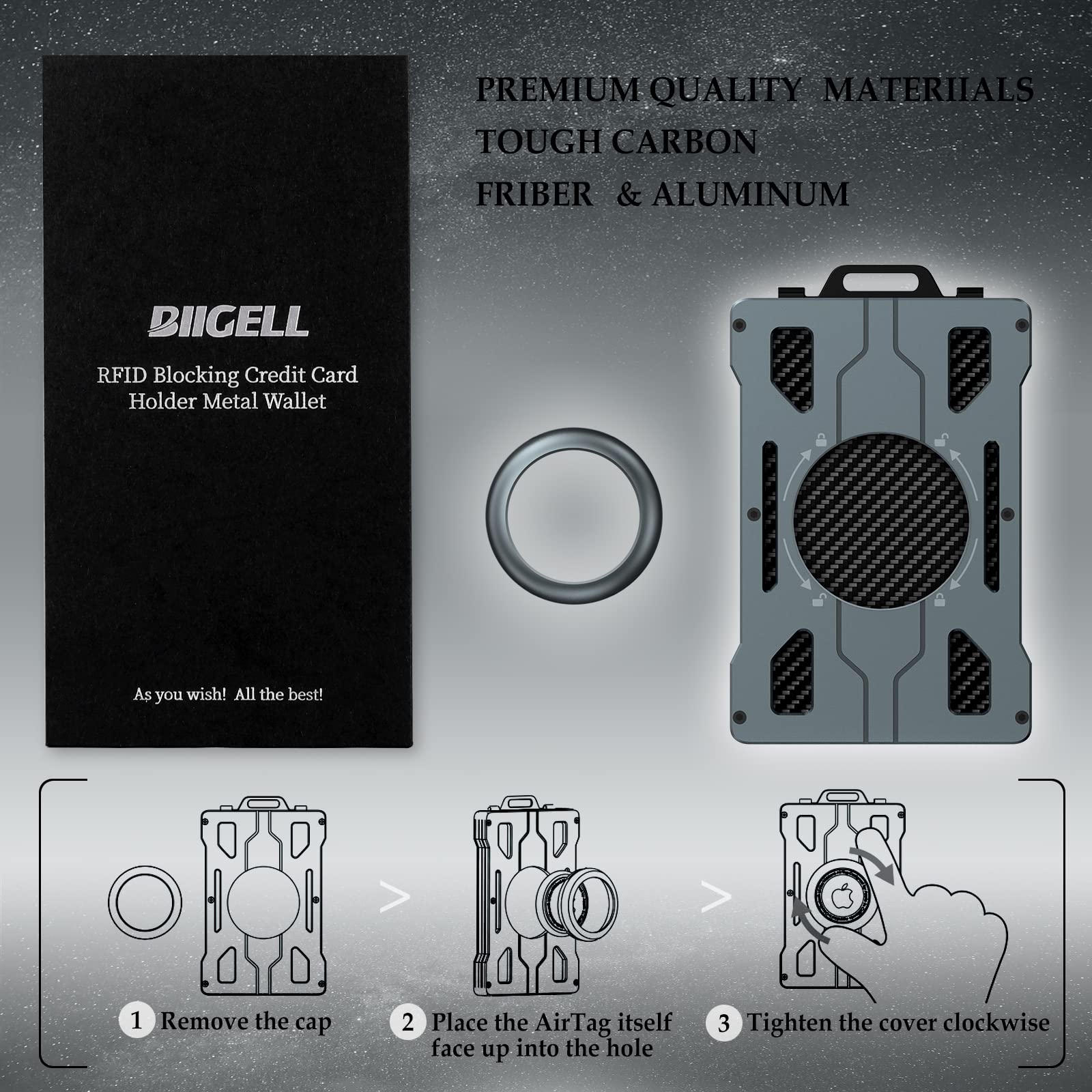 Air Tag Wallet for Men, Minima - Money Clip Minimalist Rfid Blocking ulasan dan harga