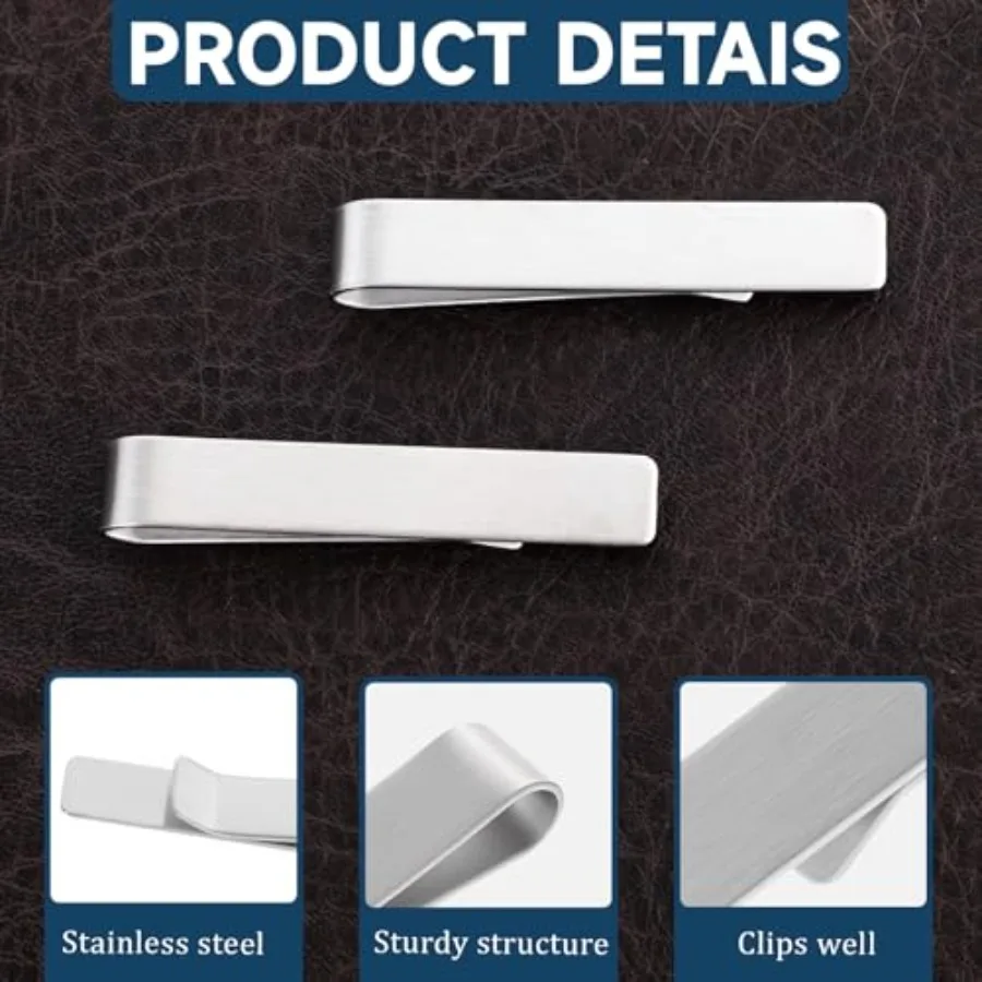 4 Pcs Stainless Steel Tie Clip - Tie Clip Bar Set Stainless Steel ulasan dan harga