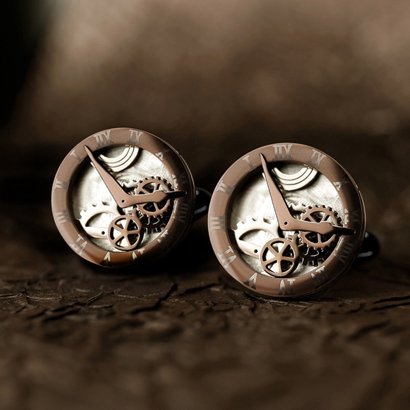 Clock Cufflinks Luxury British - Cufflinks Men Stainless Steel Luxury ulasan dan harga