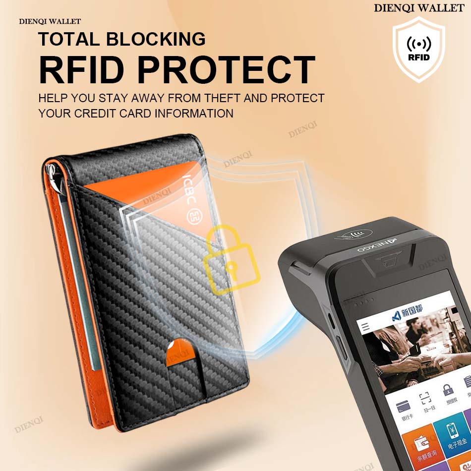RFID Blocking Wallet Men Money - Money Clip Minimalist Rfid Blocking ulasan dan harga