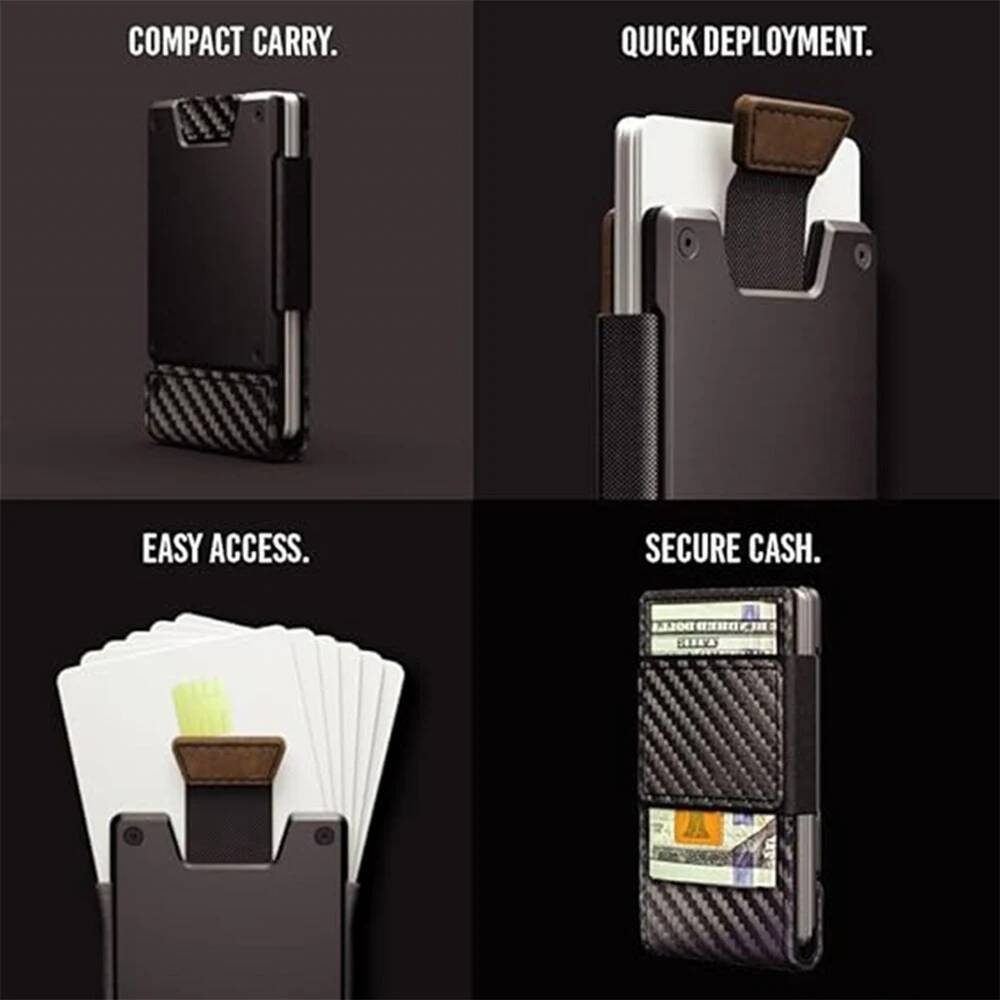 OUIO Men's RFID Blocking Minim - Money Clip Minimalist Rfid Blocking ulasan dan harga