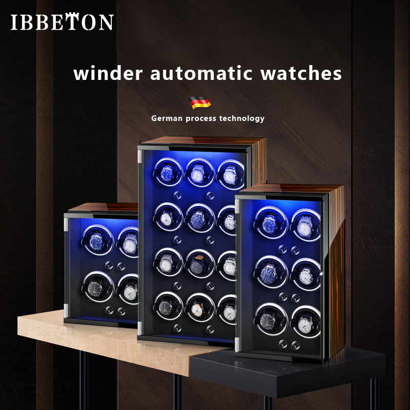 IBBETON 2/3/4/6/9 slots Watch  - Watch Winder 4 Watches Automatic Silent ulasan dan harga