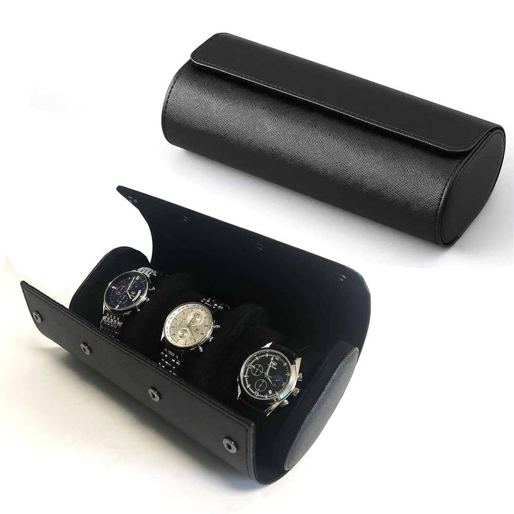 Leather Watch Roll 1 2 3 Slots - Watch Travel Roll Case 3 Slots Leather ulasan dan harga