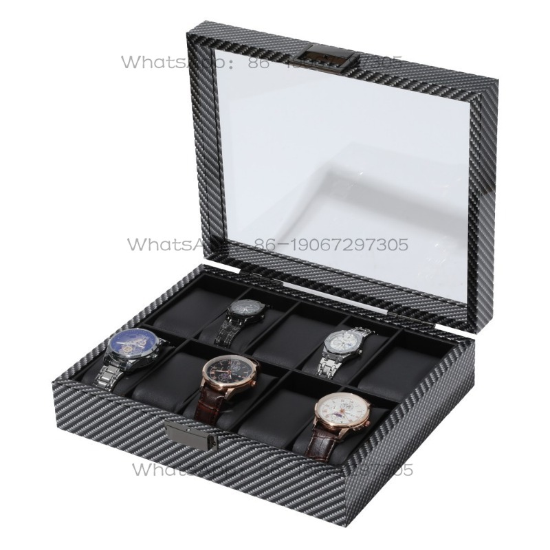 20230  Carbon fiber grain wood - Watch Display Storage Box Carbon Fiber ulasan dan harga